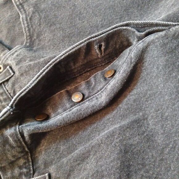 Vintage Levi's 501 Button Fly Black Denim Jeans 40x30 - Picture 5 of 9